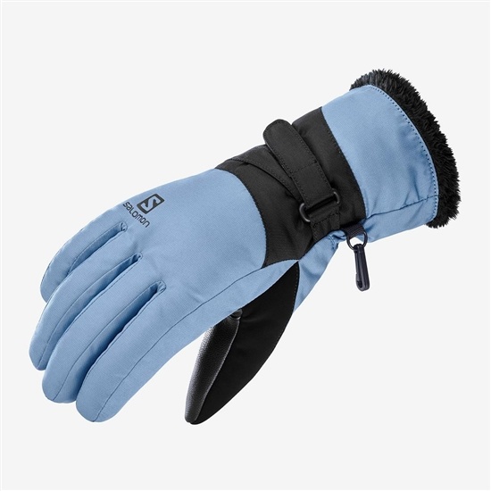 Salomon FORCE DRY W Gloves Damske Modre | 6739-HJWXL