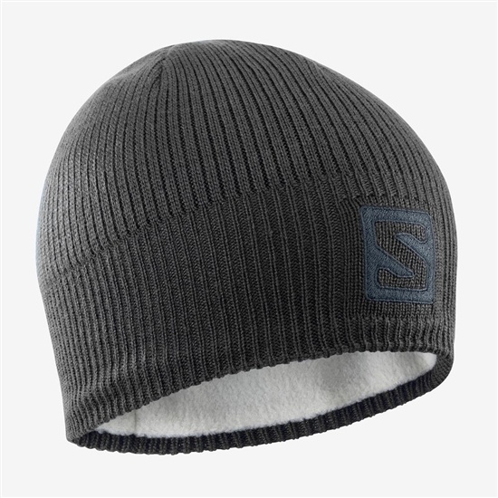 Salomon LOGO Hats Panske Čierne | 7960-FWXUM