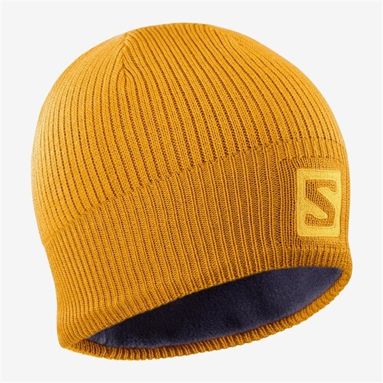 Salomon LOGO Hats Panske Žlté | 6814-YSGWX