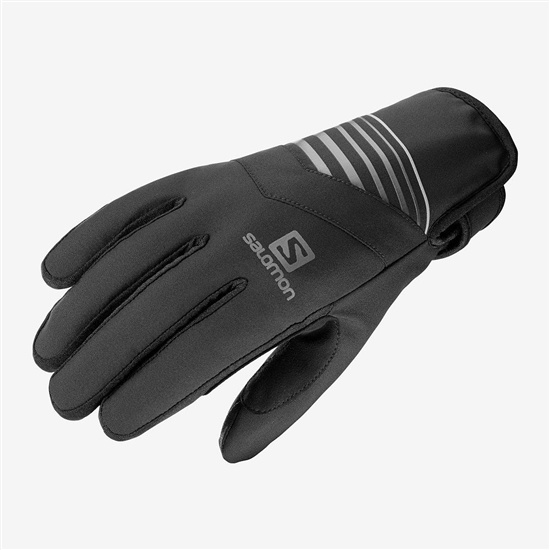 Salomon RS WARM U Gloves Panske Čierne | 1278-OFVHP