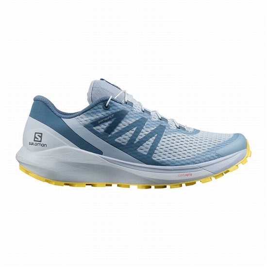 Salomon SENSE RIDE 4 Bezecke Topanky Damske Blue/Lemon | 8523-ANBMQ