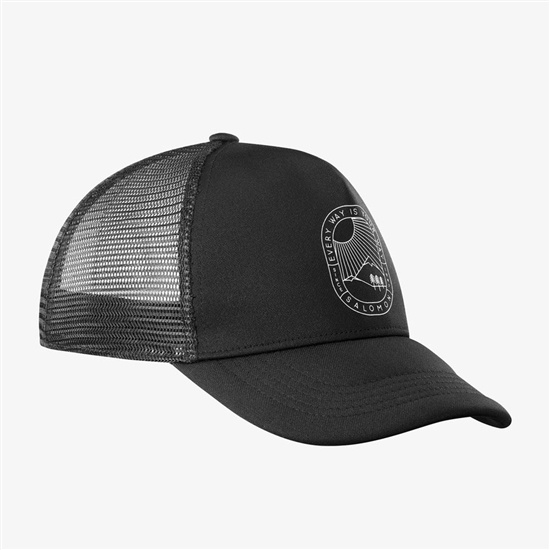 Salomon SUMMER LOGO Caps Damske Čierne | 8706-PRSFA