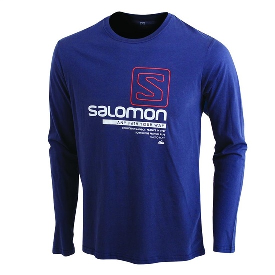 Salomon TRAIL LS M Tricko Panske Námornícka Modrá | 7960-SLXRW