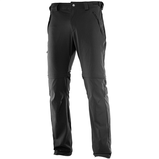 Salomon WAYFARER STRAIGHT ZIP M Nohavice Panske Čierne | 2368-RBZPE