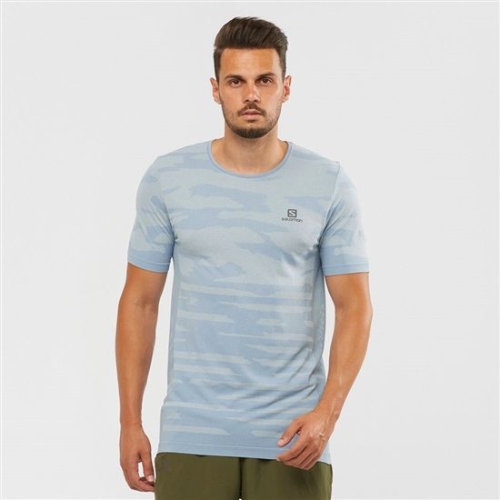 Salomon XA CAMO TEE Kratke Sleeve Tricko Panske Modre | 2305-AZLIV